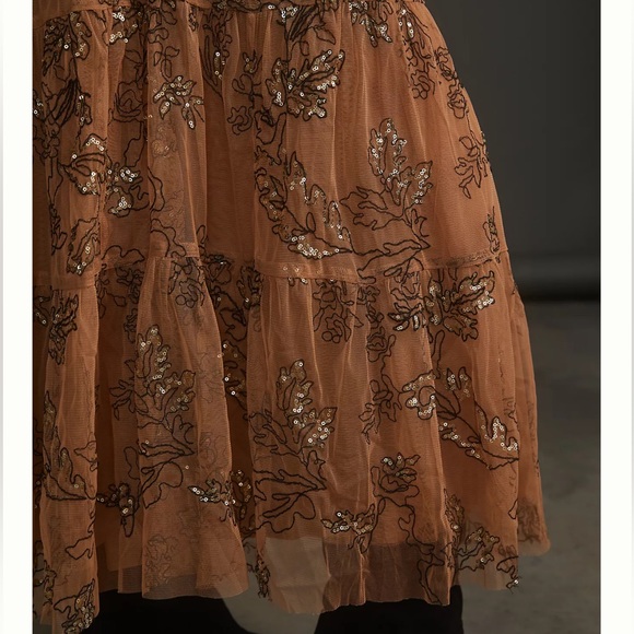 Anthropologie Maeve Sequin Tulle Midi Dress - Picture 3 of 3
